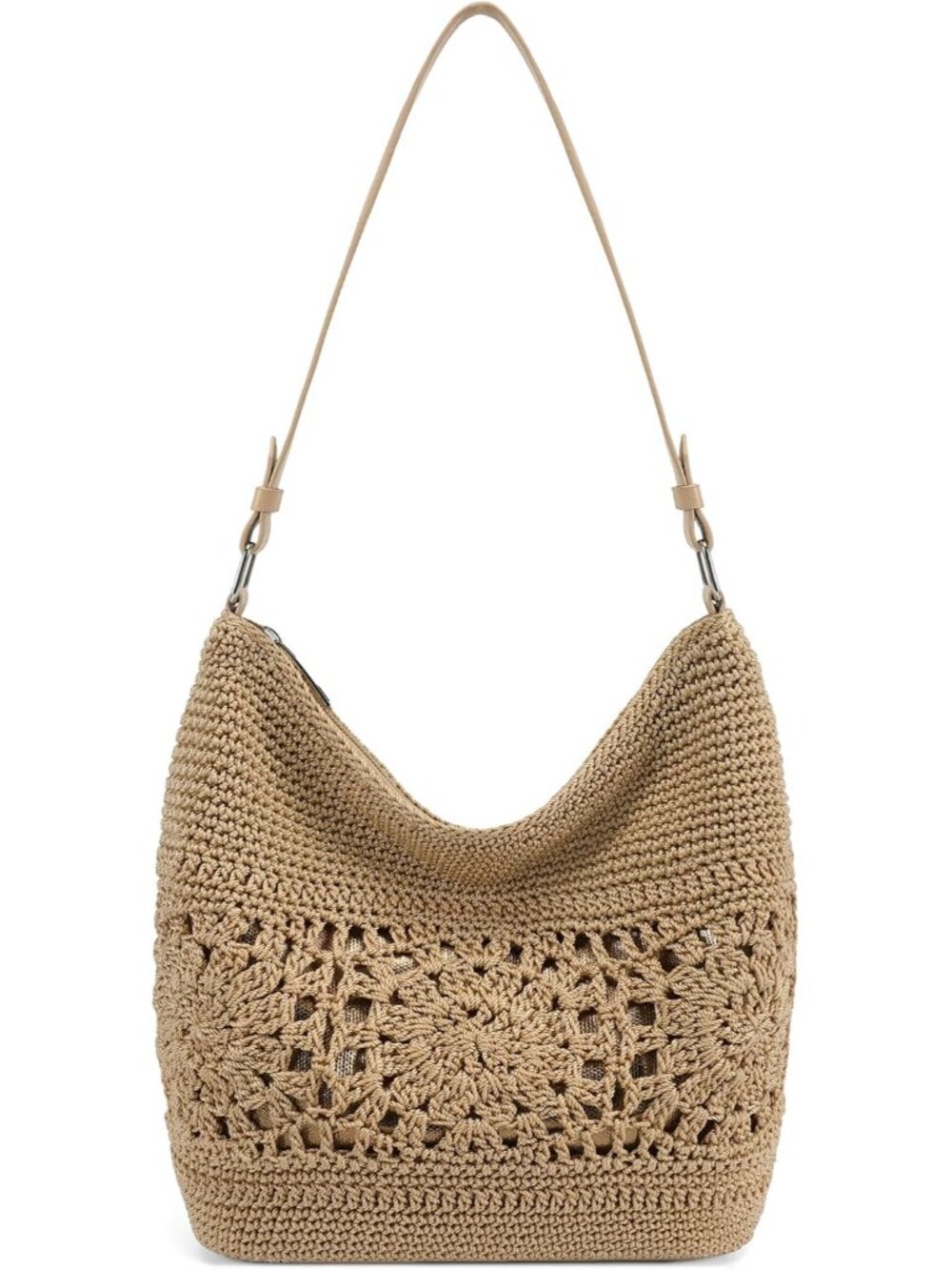 Crochet Hobo Bags for Women Woven Lightweight Boho Shoulder Purse and Handbags w